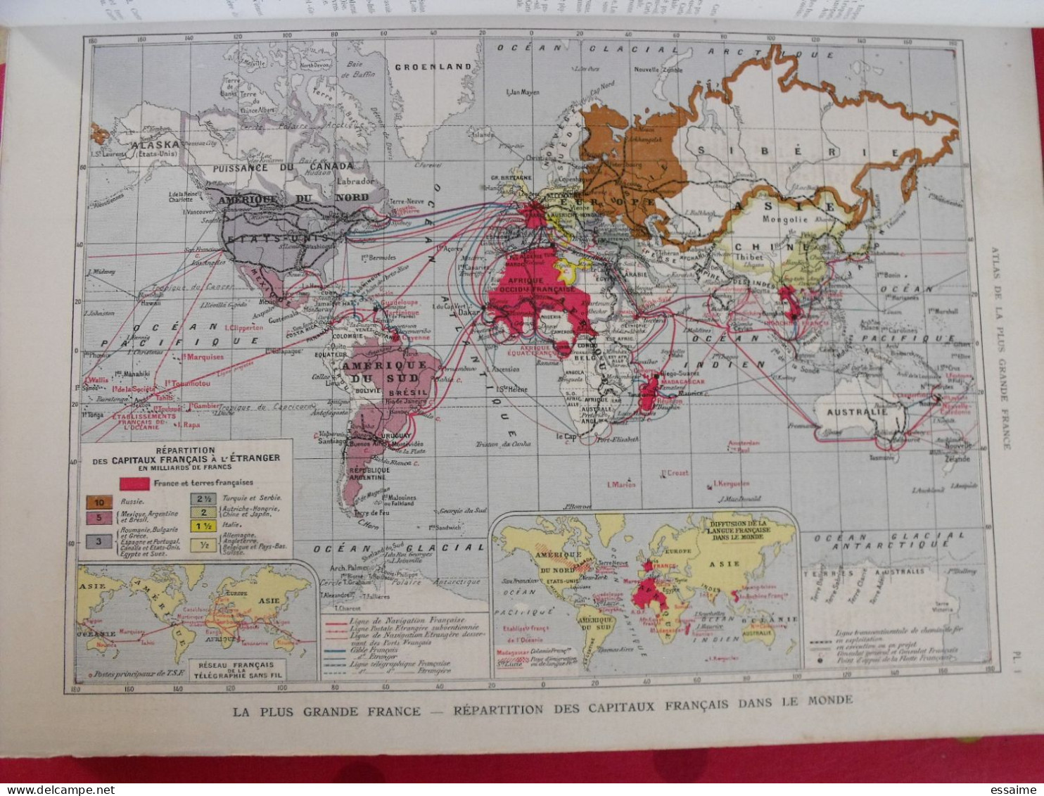 Atlas De La Plus Grande France. Onésime Reclus. Attinger Frères, 1911. Géographie Colonies Indochine Maroc Algérie - Geografia