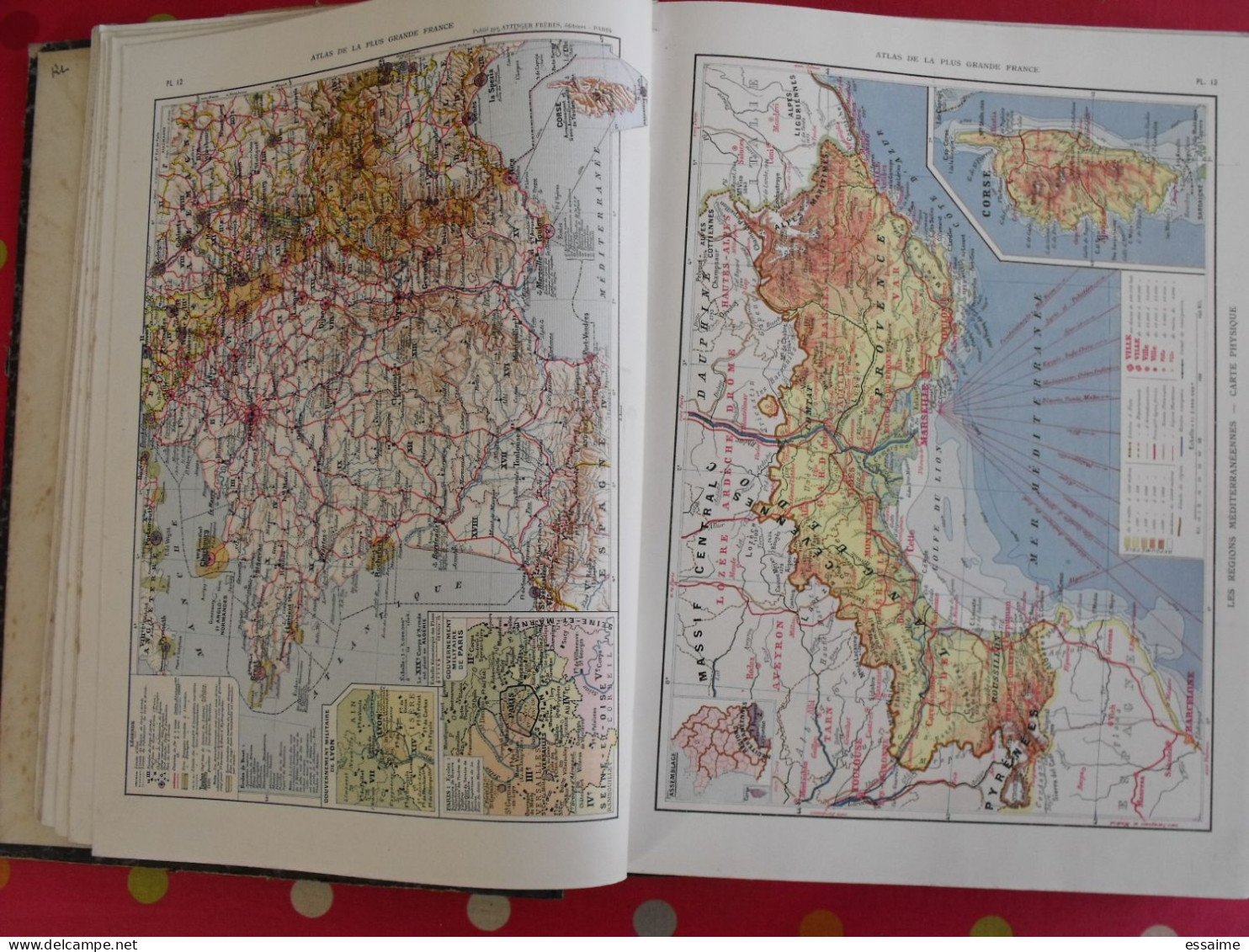 atlas de la plus grande France. onésime Reclus. Attinger frères, 1911. géographie colonies indochine maroc algérie