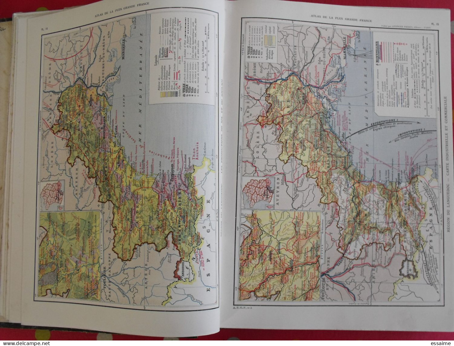 atlas de la plus grande France. onésime Reclus. Attinger frères, 1911. géographie colonies indochine maroc algérie