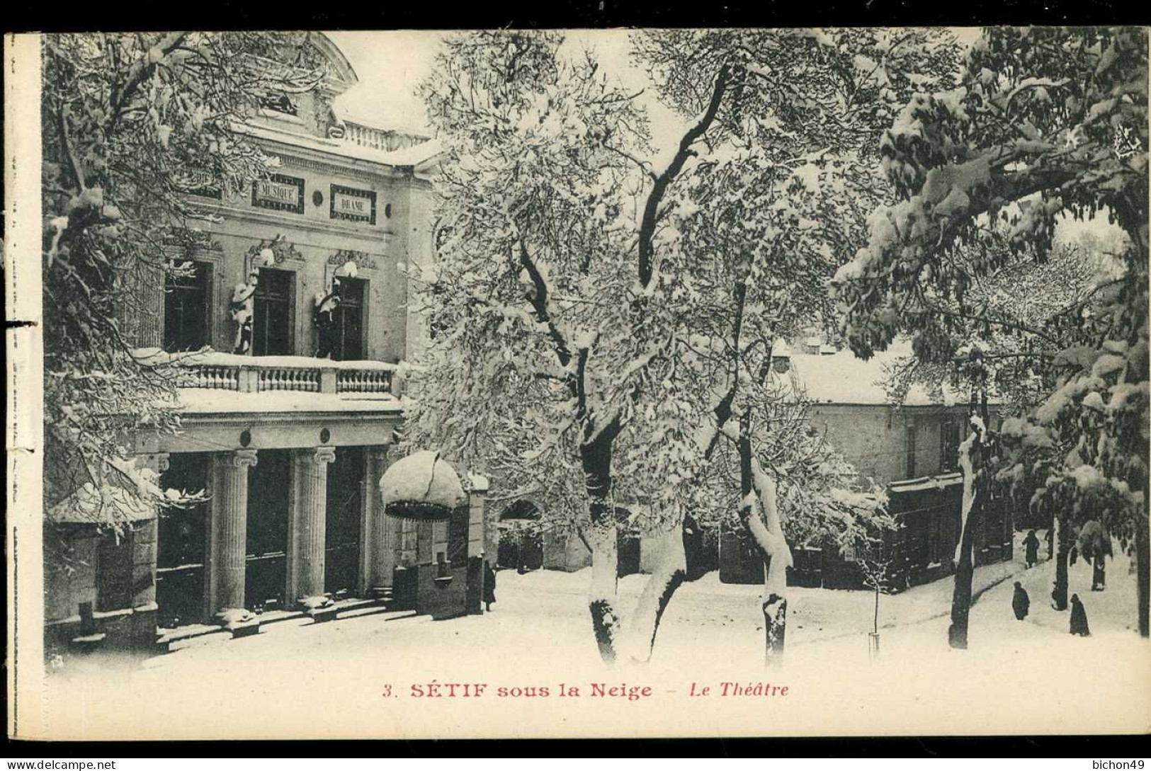 Sétif Sous La Neige Le Théatre Mamain - Setif