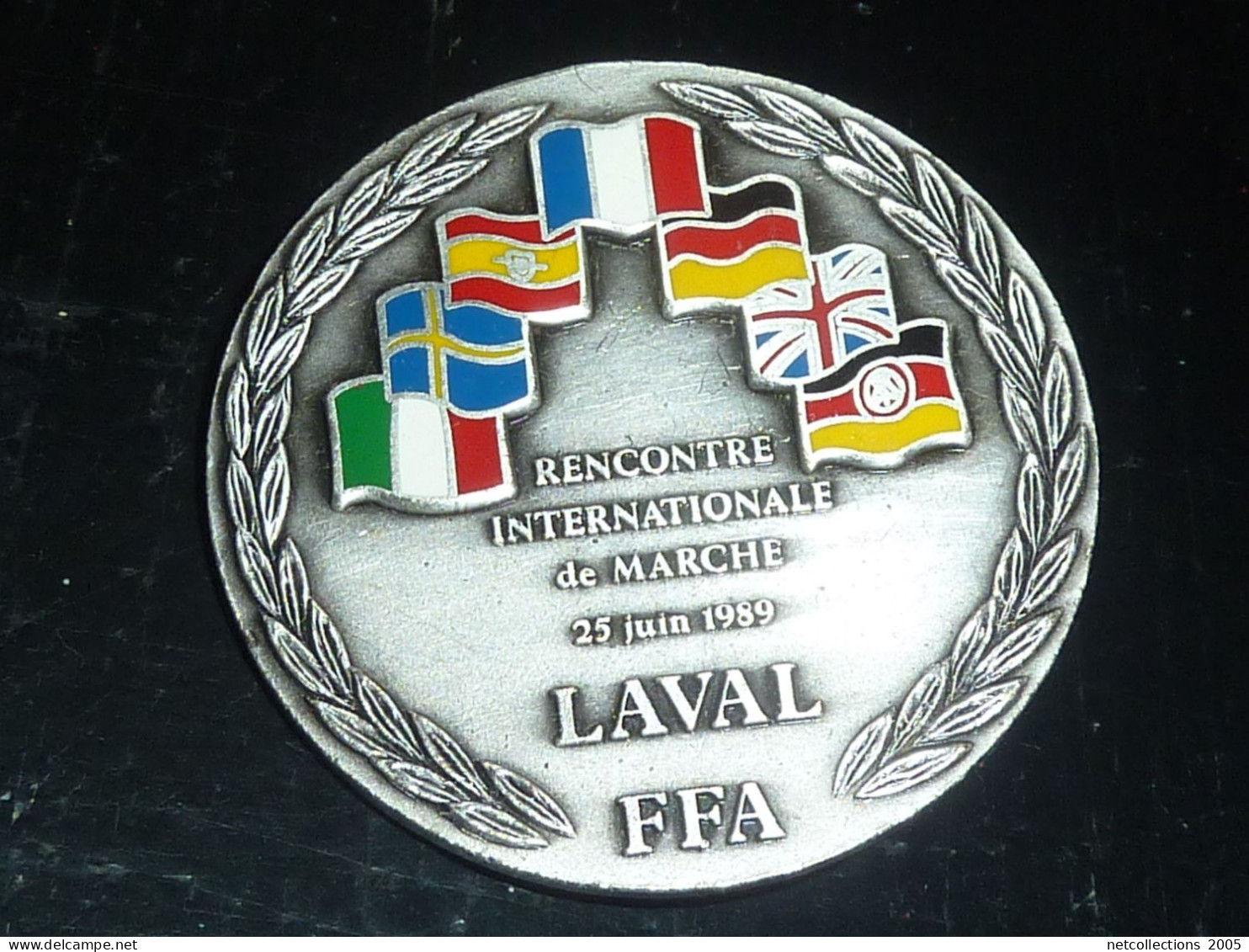 RENCONTRE INTERNATIONALE DE MARCHE 25 JUIN 1989 LAVAL FFA - GRAVEUR FRAISSE DEMEY - SYSTEME D'ATTACHE PIN'S  (06/23) - Athletics