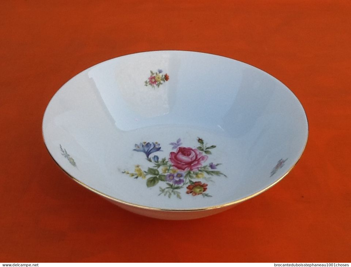 Saladier / Plat Creux  Porcelaine Décor Floral 100 Jahre  Bareuther Waldsassen  Bavaria Allemagne - Bareuther (DEU)