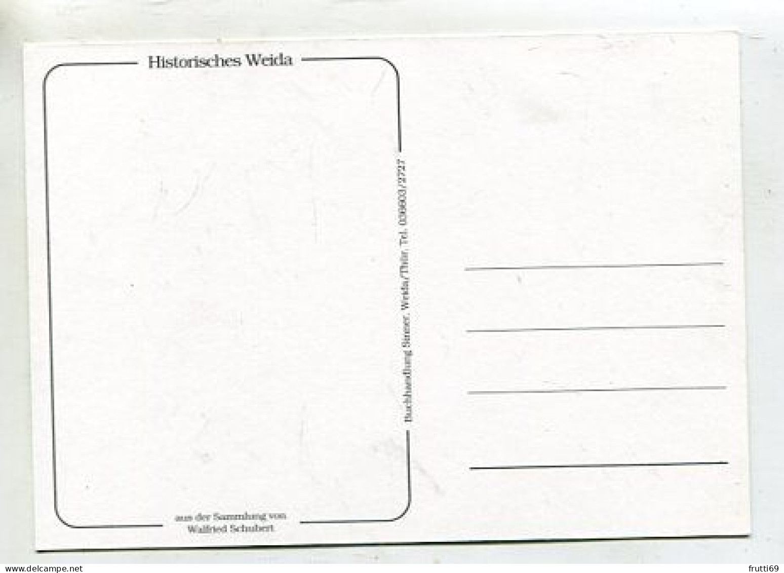 AK 136548 GERMANY - Weida - MODERN REPROUDTION CARD - Weida