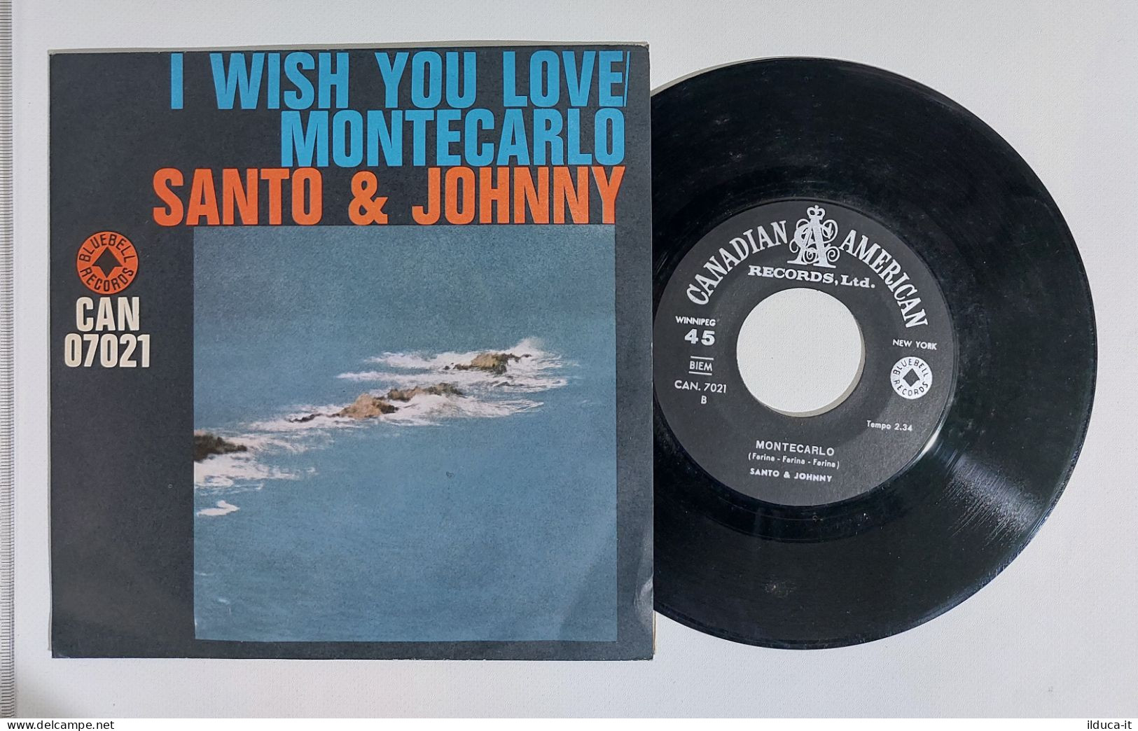 I115255 45 Giri 7" - Santo & Jonny - I Wish You Love / Montecarlo - 1965 - Blues