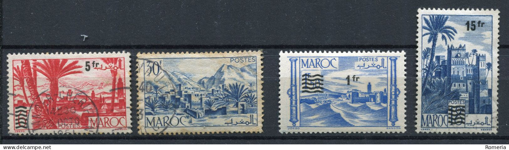 Maroc - 1947 -> 1954 - Lot Série Courante - Oblitérés - Yt 246 -> 258 (Sauf 258 A) - 292-293-298-305-327-328-334 - Used Stamps