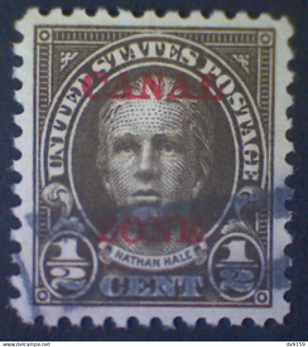 United States (Canal Zone), Scott #70, Used(o), 1925, Nathan Hale, ½¢, Olive Brown - Canal Zone