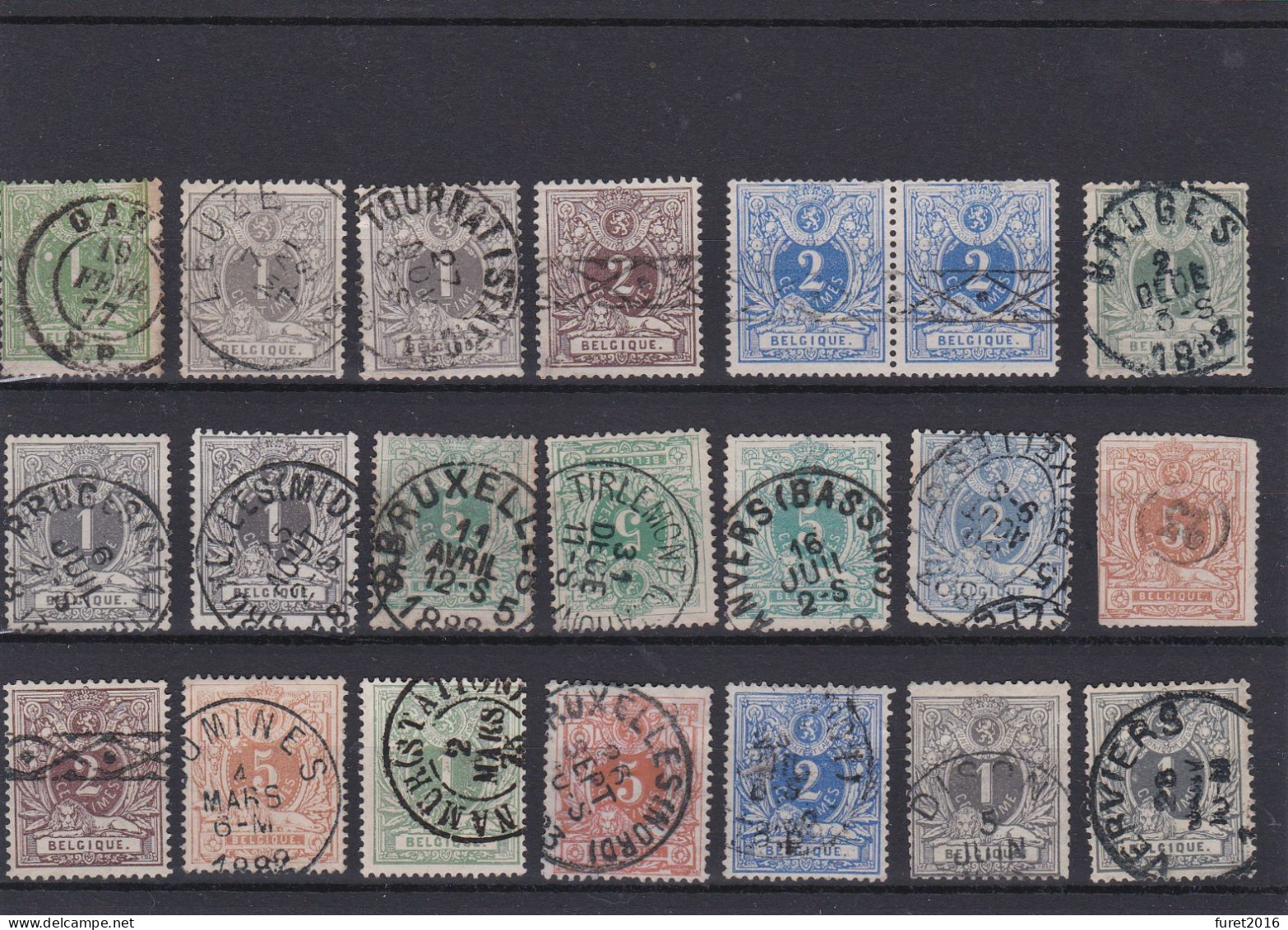 N° 26 27 , 28 ,  43 44 45 Timbres Oblitérés Qualité Mixte - 1869-1888 Lion Couché (Liegender Löwe)