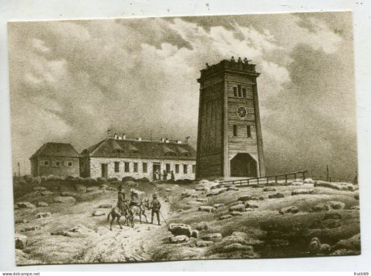 AK 136571 GERMANY - Brockenhaus Mit Aussichtsturm - MODERN REPRODUCTION CARD - Unterharz