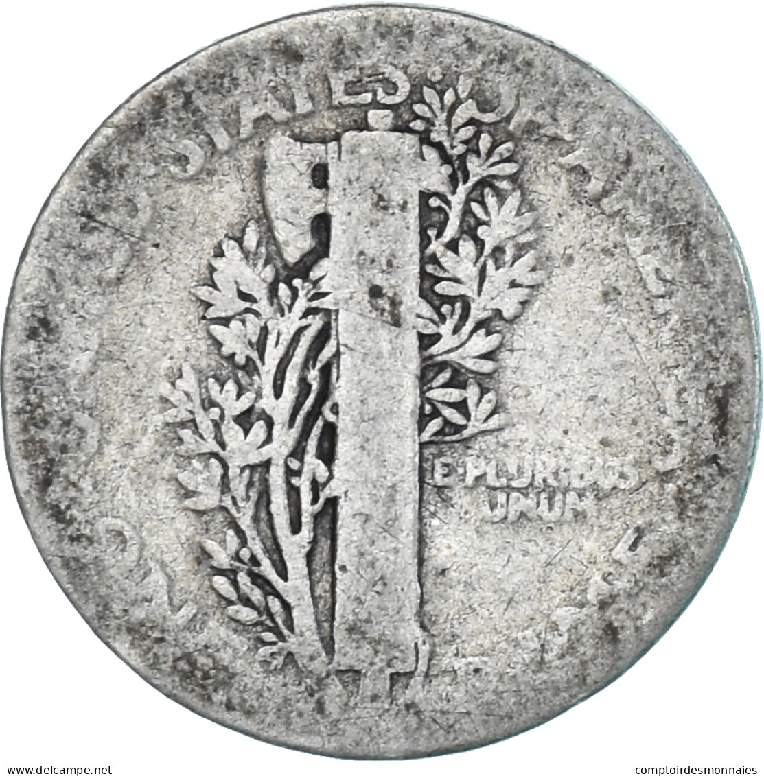 Monnaie, États-Unis, Mercury Dime, Dime, 1919, U.S. Mint, Philadelphie, B+ - 1916-1945: Mercury