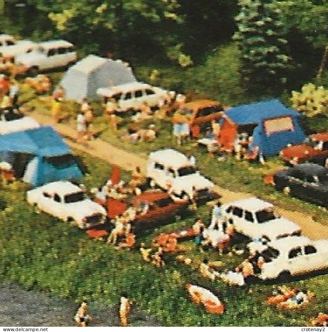 70 CHAMPAGNEY Le Bassin La Plage Camping Tentes Voitures VOIR ZOOM Renault 4L Camionnette VOIR DOS - Champagney