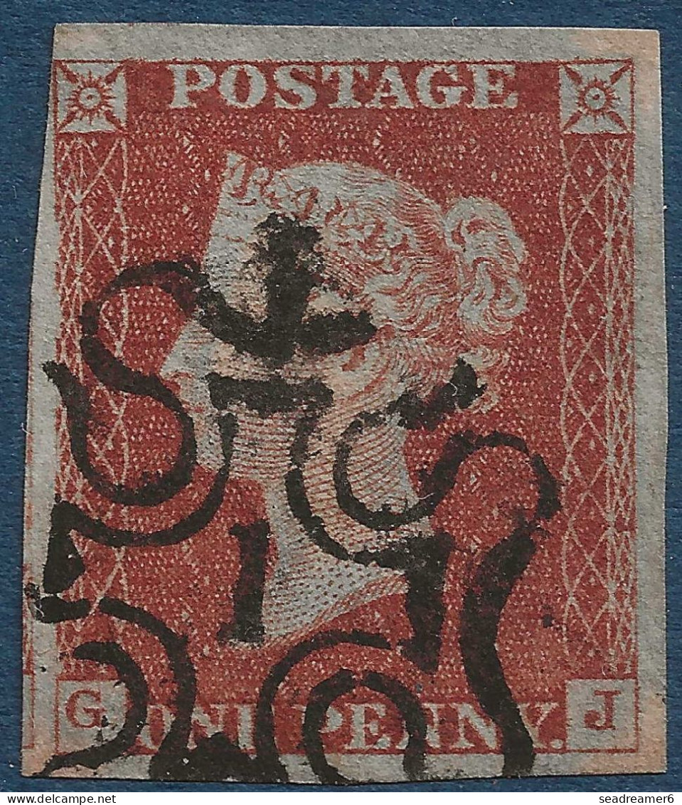 N°3D 1 Penny Brun Rouge Variété Tete D'ivoire (Die I PL52) + BROKEN FRAME Obl Chiffre 1 Dans Croix De MALTE TTB & RR - Nuovi