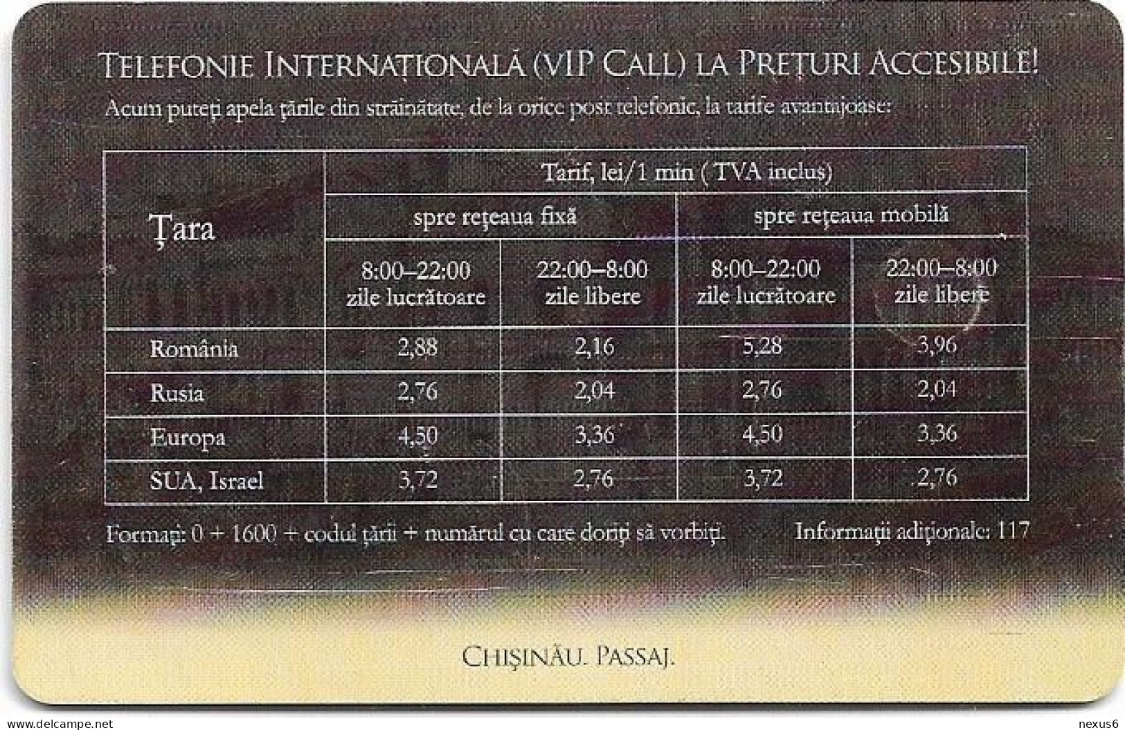 Moldova - Moldtelecom - Chisinau, Passaj, Gem5 Red, 02.2005, 50U, 20.000ex, Used - Moldavië