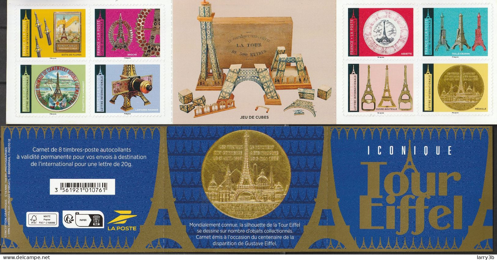 2023 - FRANCE - CARNET "ICONIQUE TOUR EIFFEL" - AA  En BC - Y&T BC20xx - Commemoratives