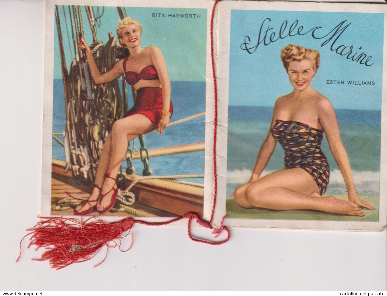 CALENDARIETTO DA BARBIERE  ATTRICI CINEMA   ACTRESS STELLE MARINE PIN UP  1955 - Grand Format : 1941-60