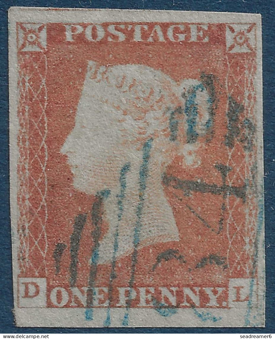 Grande Bretagne N°3E 1 Penny Brun Orangé Oblitéré Losange Gros Chiffres Bleu Tres Léger , Grandes Marges SUPERBE & TTB - Unused Stamps