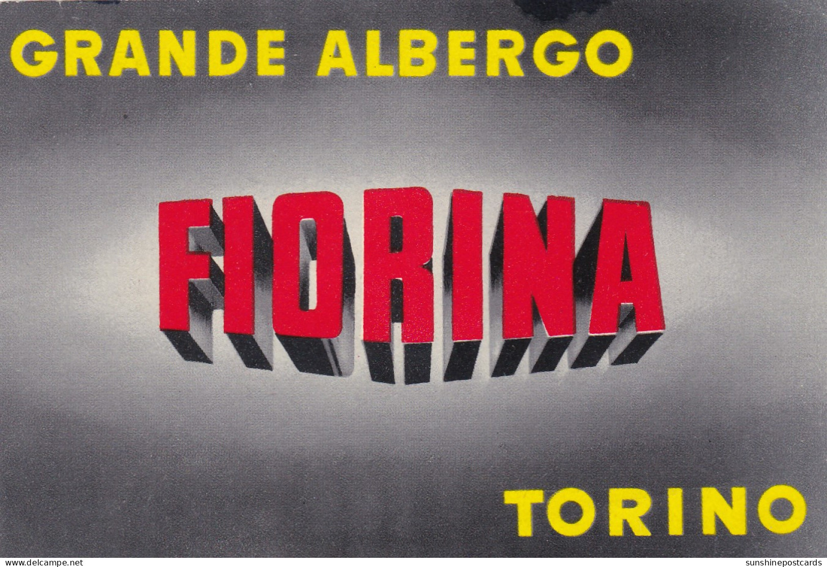 Italy Torino Grande Albergo Fiorina Vintage Luggage Label Sk2220 - Hotel Labels
