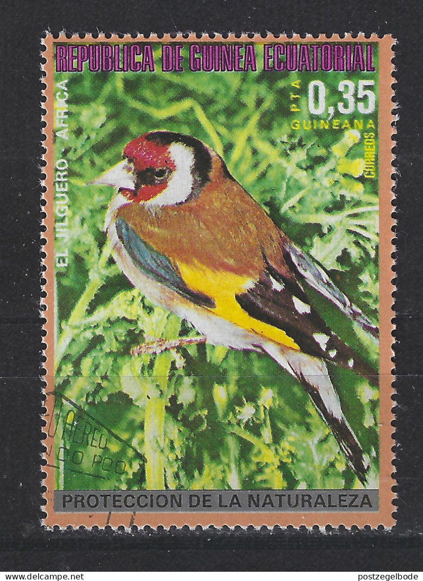 Guinea Ecuatorial Used  ; Putter Goldfinch Chardonneret Jiguero Vogel Bird Ave Oiseauu - Mussen