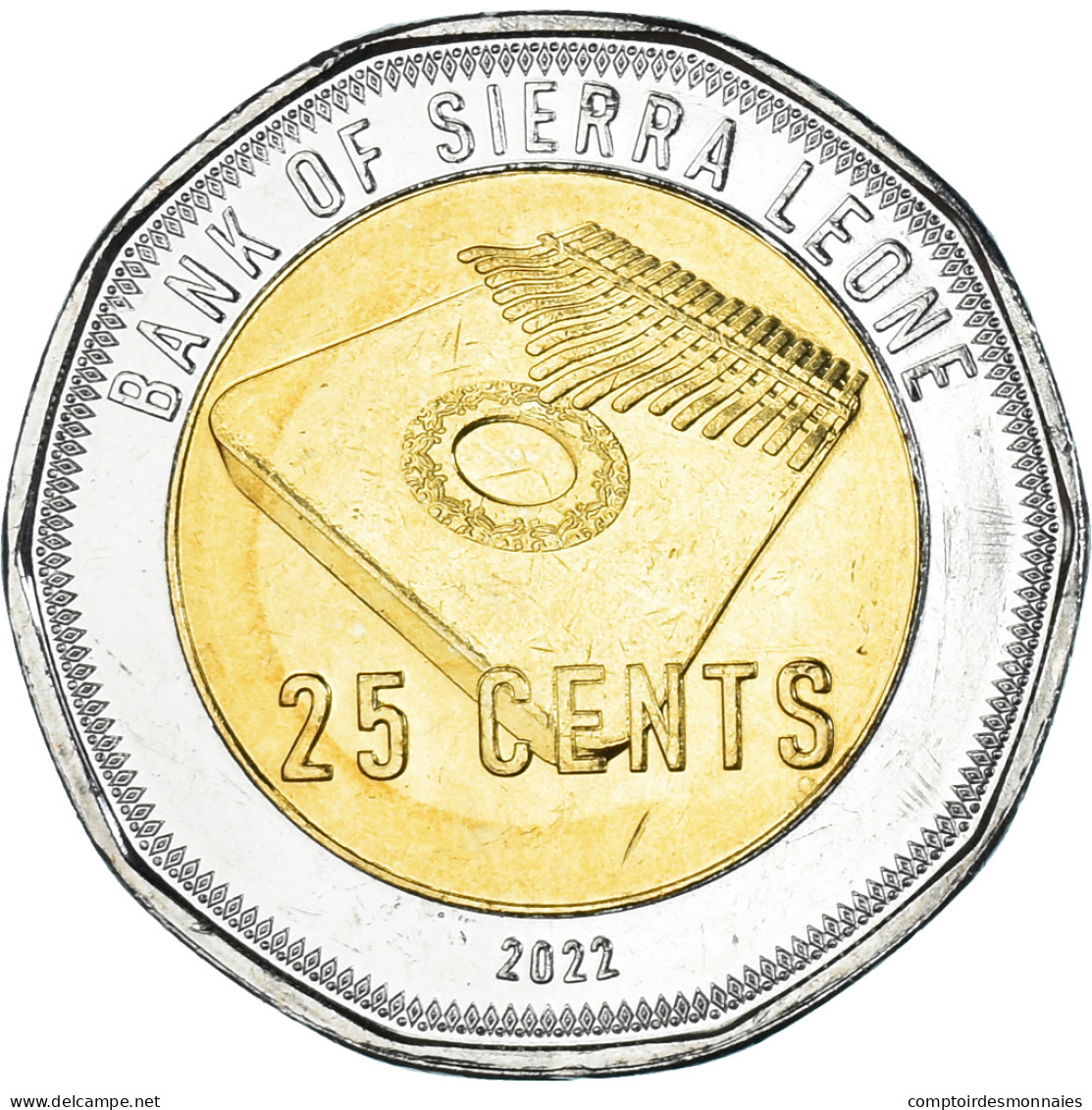 Monnaie, Sierra Leone, 25 Cents, 2022, Bassie Sorie Kondi, SPL, Bimétallique - Sierra Leone