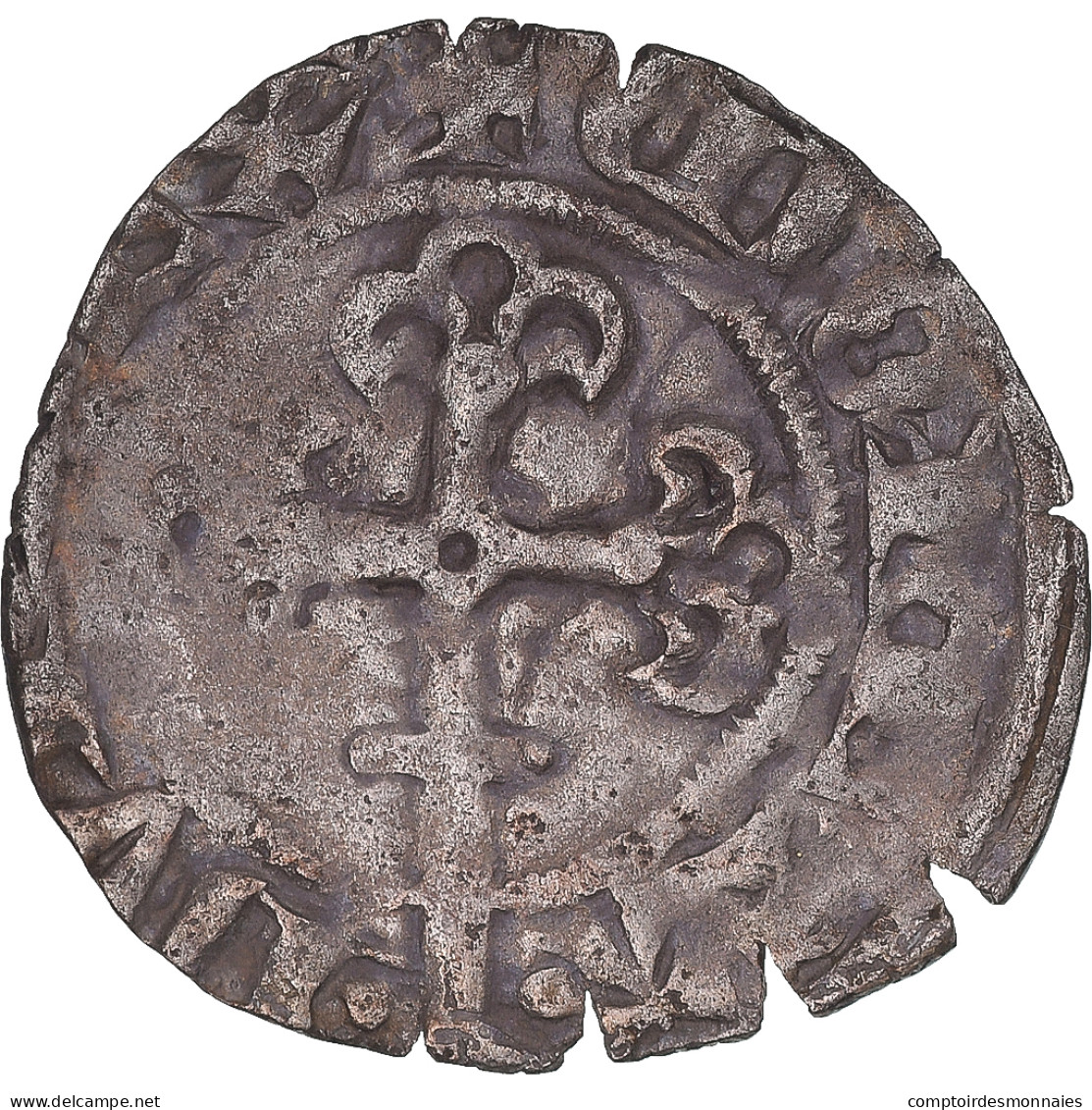 Monnaie, France, Philippe VI, Double Tournois, 1328-1350, TB, Billon - 1328-1350 Philip VI The Forunate