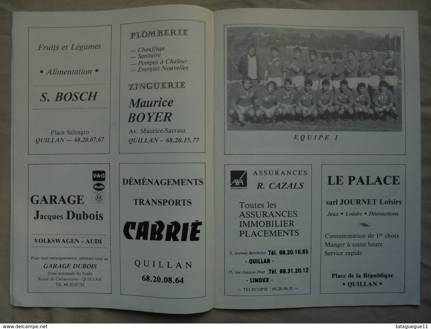 Ancien - Livret USQ Union Sportive Quillanaise Rugby Haute-Vallée De L'Aude 1989/1990 - Rugby