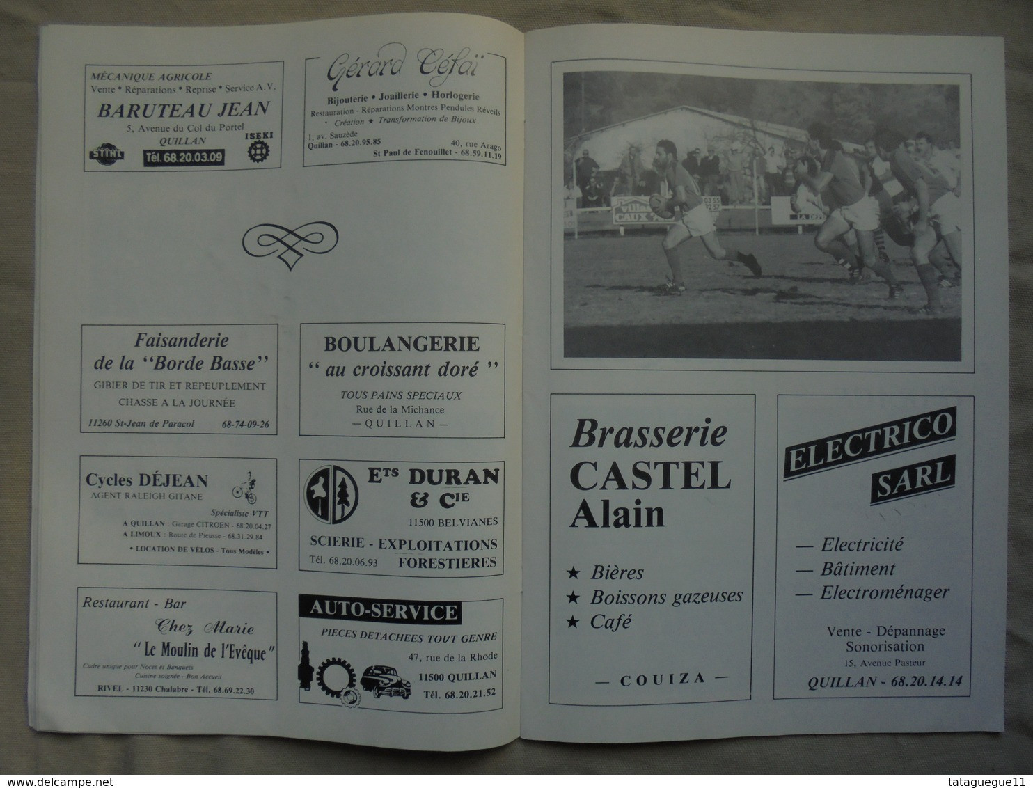 Ancien - Livret USQ Union Sportive Quillanaise Rugby Haute-Vallée De L'Aude 1989/1990 - Rugby