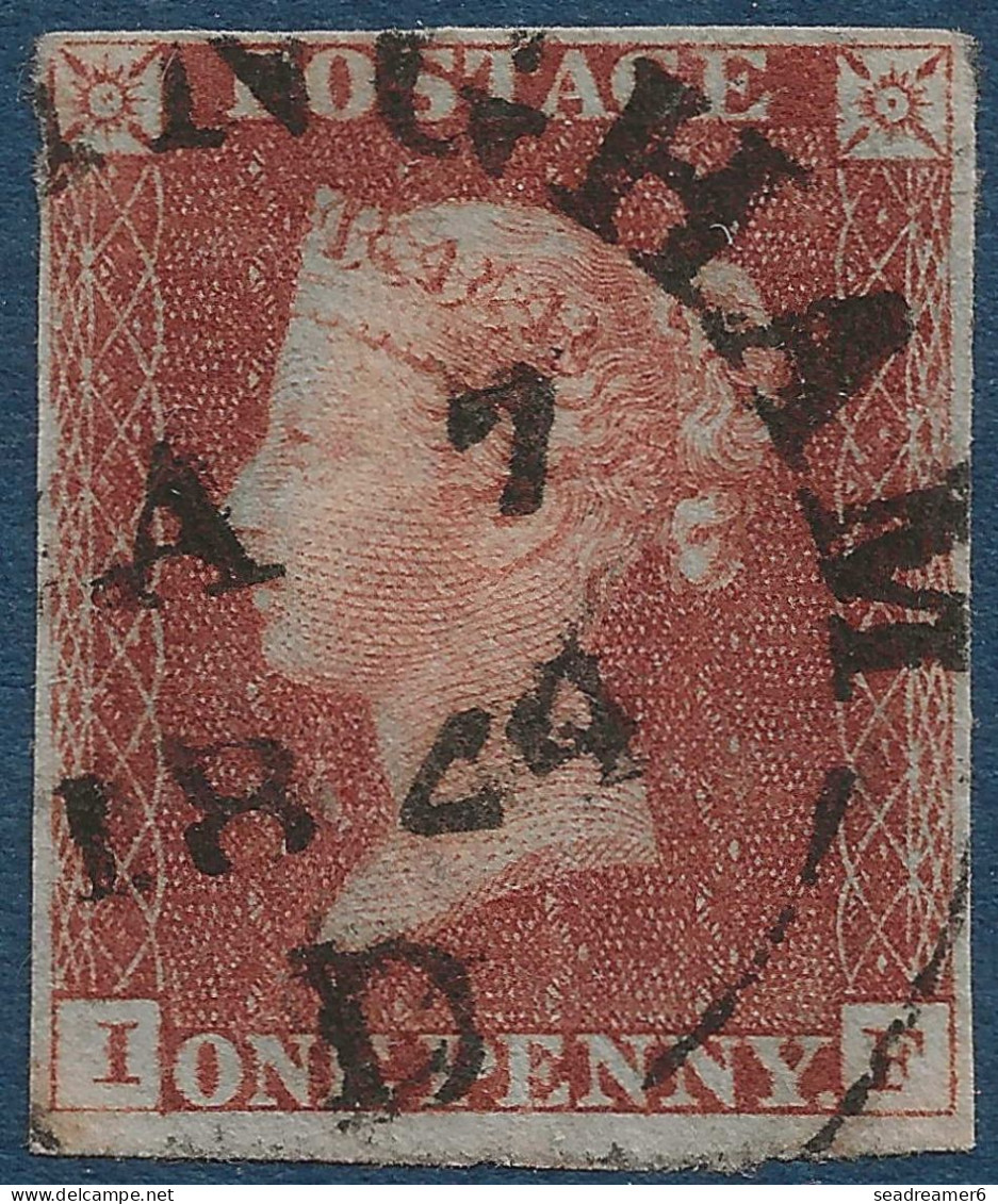 Grande Bretagne N°3D Tete D'ivoire 1 Penny Brun Rouge Oblitéré Grand Dateur De BIIRMINGHAM TTB & RR - Unused Stamps