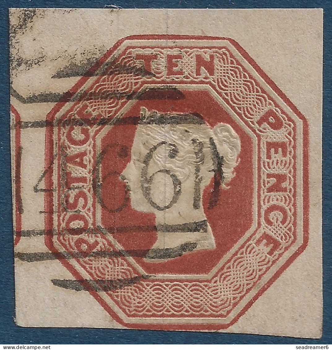 Grande Bretagne N°6 10 Pence Brun PL 3 Obliteration Légère Ovale Chiffre 466 De LIVERPOOL Très Frais & SUPERBE Ainsi ! - Used Stamps