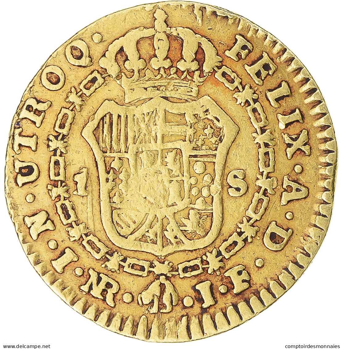 Monnaie, Colombie, Ferdinand VII, 1 Escudo, 1813, Bogota, TB+, Or, KM:64.1 - Colombia