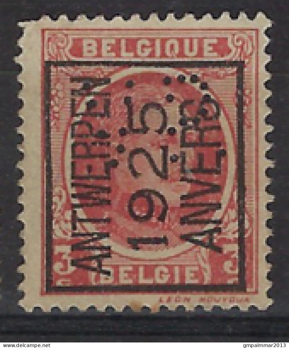 PERFIN / PERFO " V.P. " HOUYOUX Nr. 192 TYPO Voorafgestempeld Nr. 115A  ANTWERPEN 1925 ANVERS Geperforeerd ! LOT 206 - Sobreimpresos 1922-31 (Houyoux)