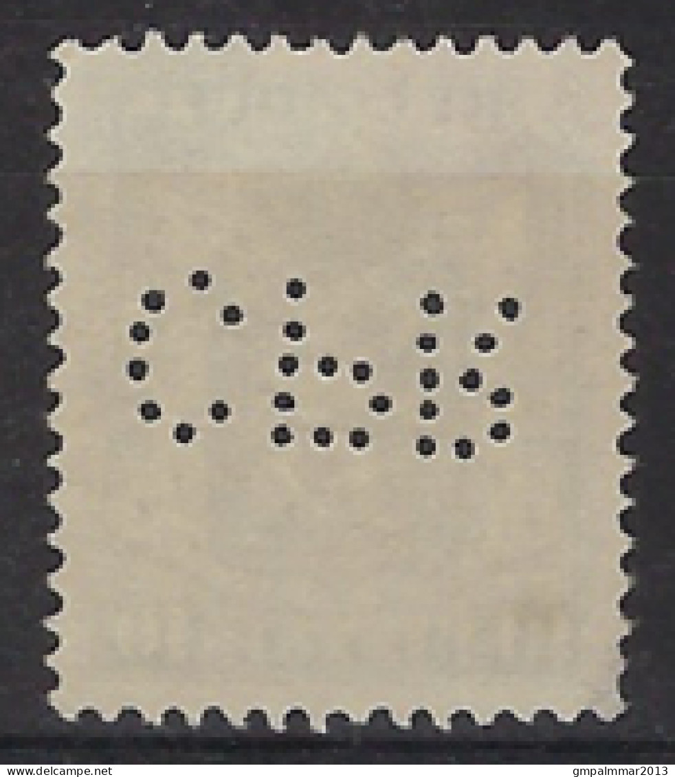 PERFIN " CPR " KLEIN STAATSWAPEN Nr. 420 België Typografische Voorafstempeling Nr. 327 A   ANTWERPEN 1937 ! LOT 206 - Typo Precancels 1936-51 (Small Seal Of The State)