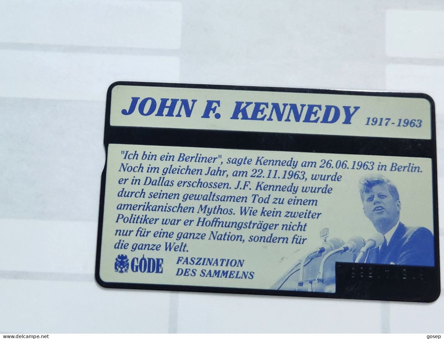 United Kingdom-(BTO-036)-J.F.KENNEDY-(66)(5units)(305K41566)price Cataloge MINT-6.00£+1card Prepiad Free - BT Übersee
