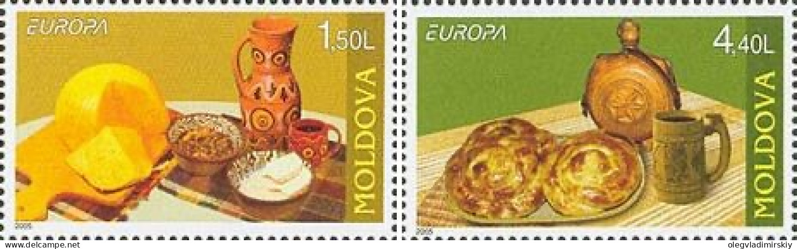 Moldova Moldavia 2005 Europa Gastronomy Set Of 2 Stamps Mint - Alimentation