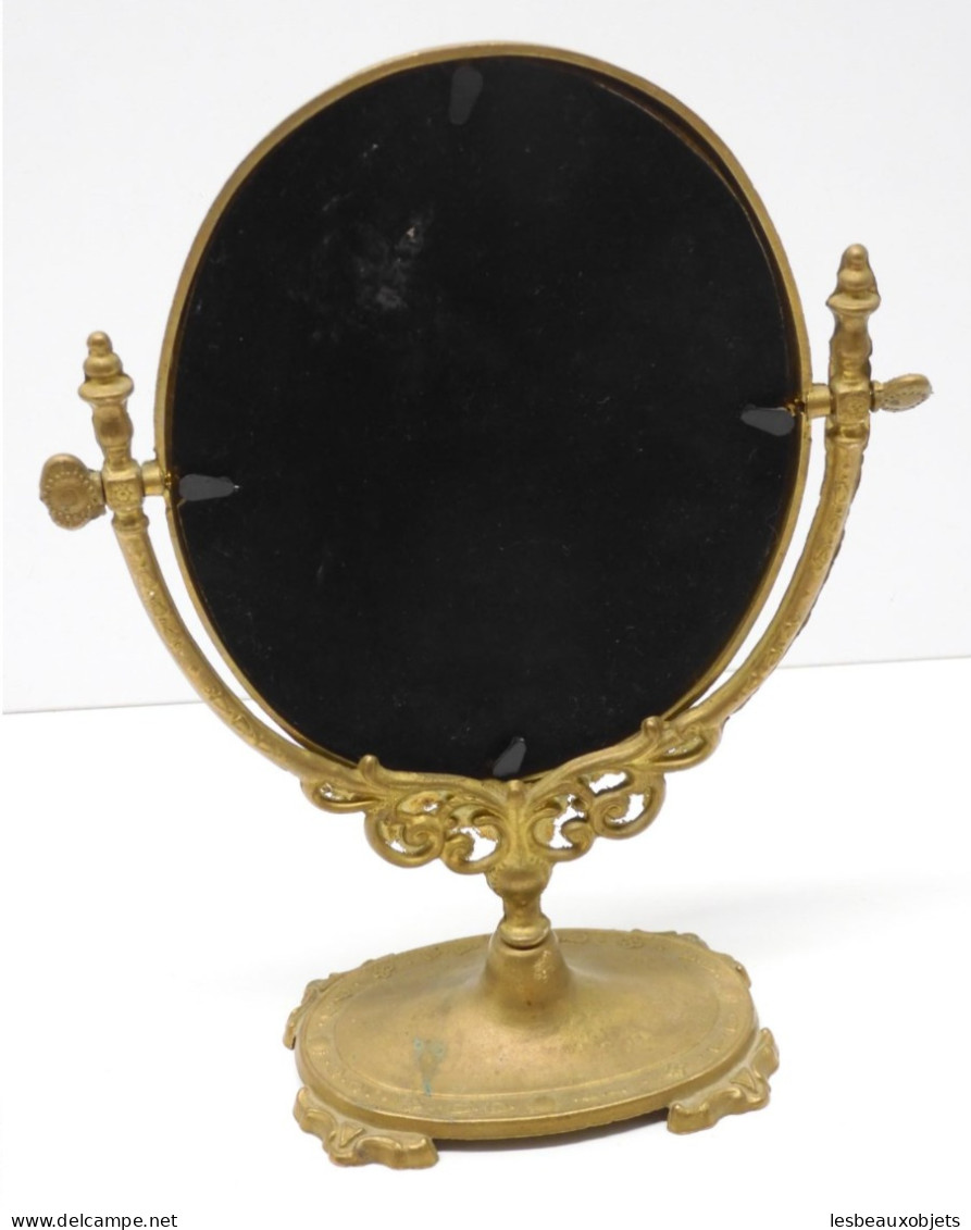 -JOLI MIROIR à POSER LAITON Style ART NOUVEAU années 70/80 déco XXe  E