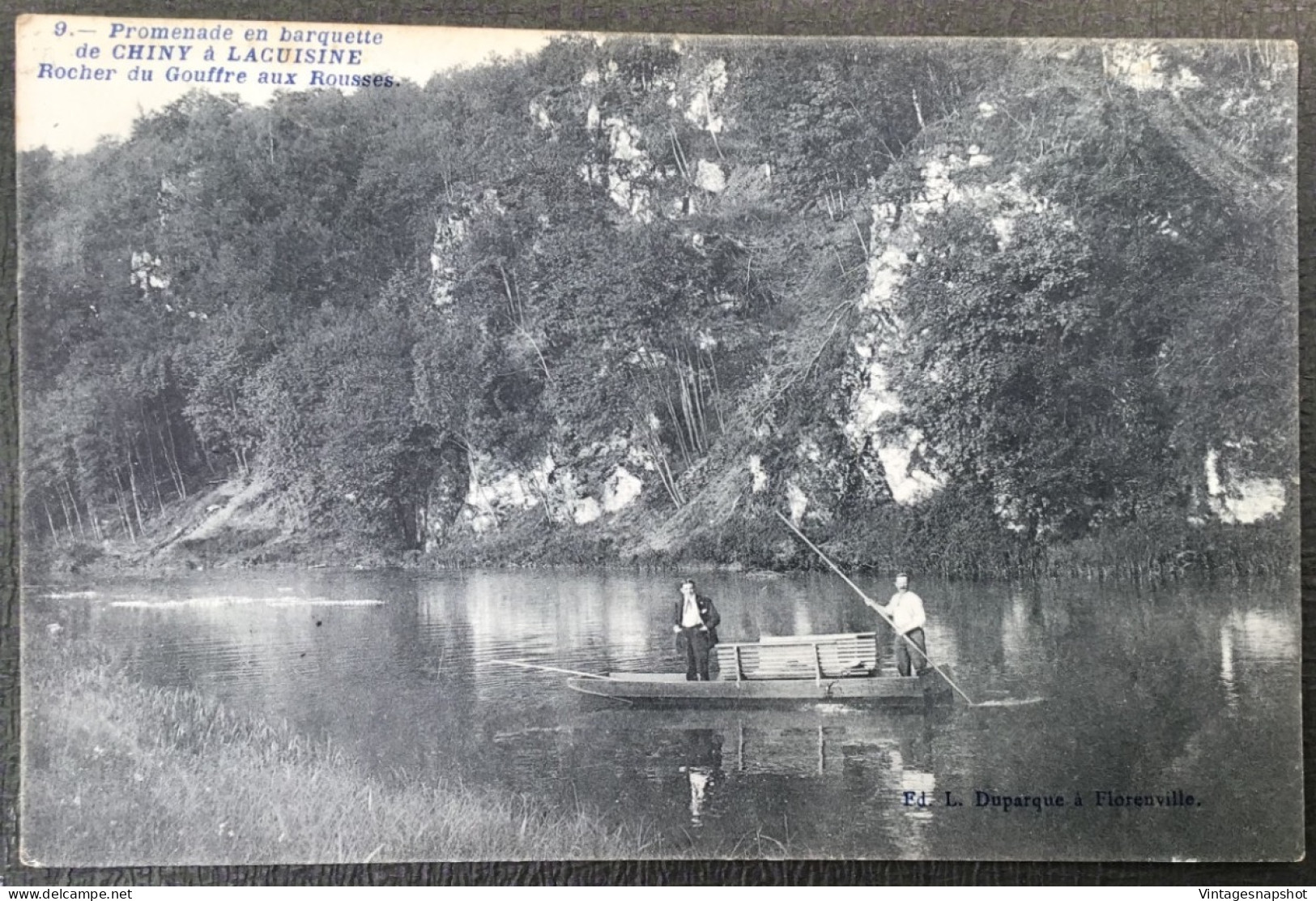 Promenade En Barquette De CHINY à LACUISINE Rocher Du Gouffre Aux Rousses. Ed Duparque, Florenville. 1 CP Postée En 1924 - Chiny