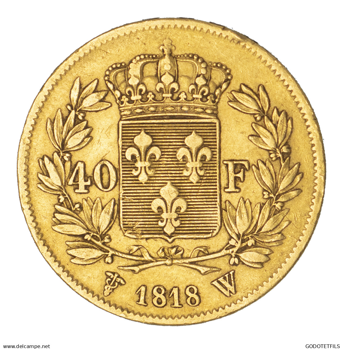 Louis XVIII-40 Francs 1818 Lille - 40 Francs (or)