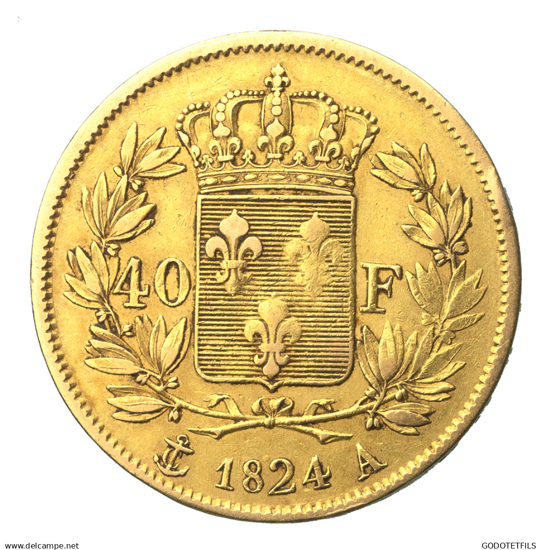 Louis XVIII-40 Francs 1824 Paris - 40 Francs (or)