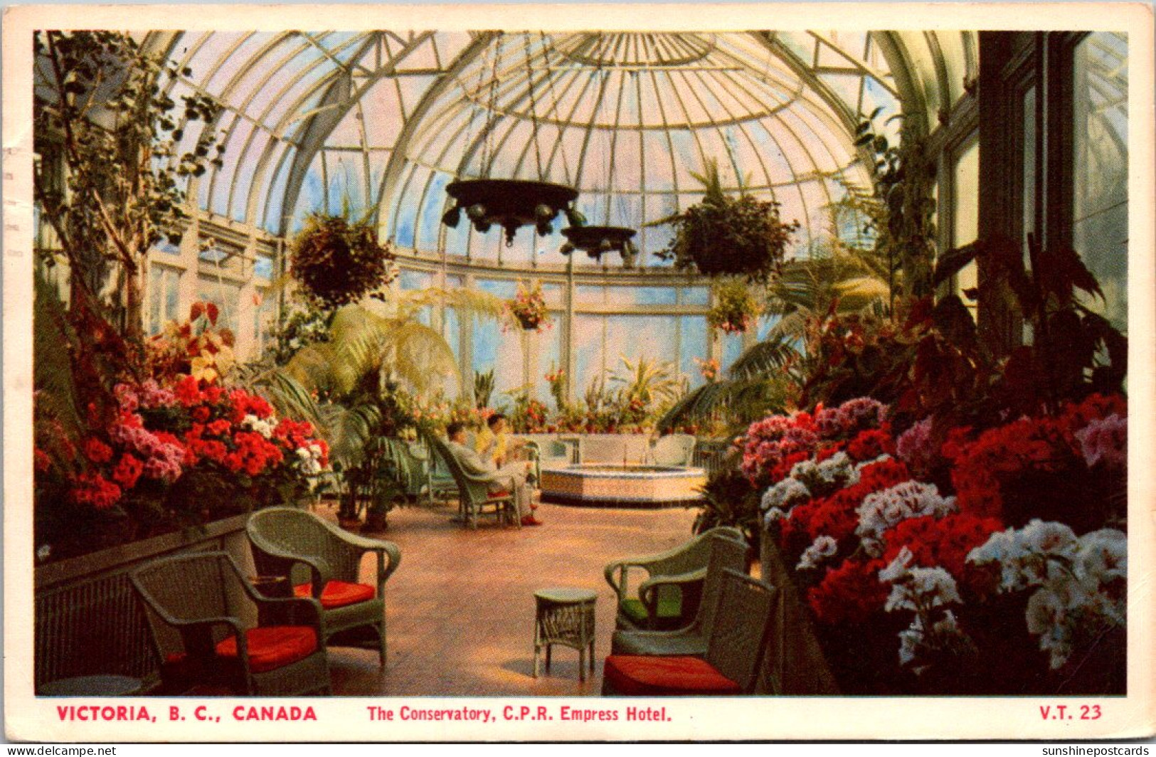 Canada Victoria CPR Empress Hotel The Conservatory 1956 - Victoria