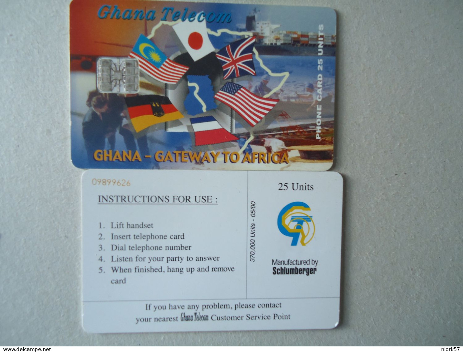 GHANA  USED PHONECARDS  ANNIVERSARIES   FLAG - Ghana