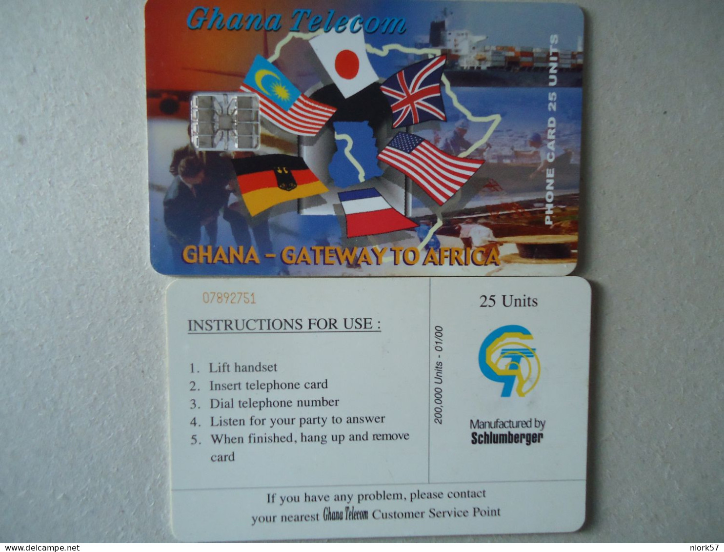 GHANA  USED PHONECARDS  ANNIVERSARIES   FLAG - Ghana