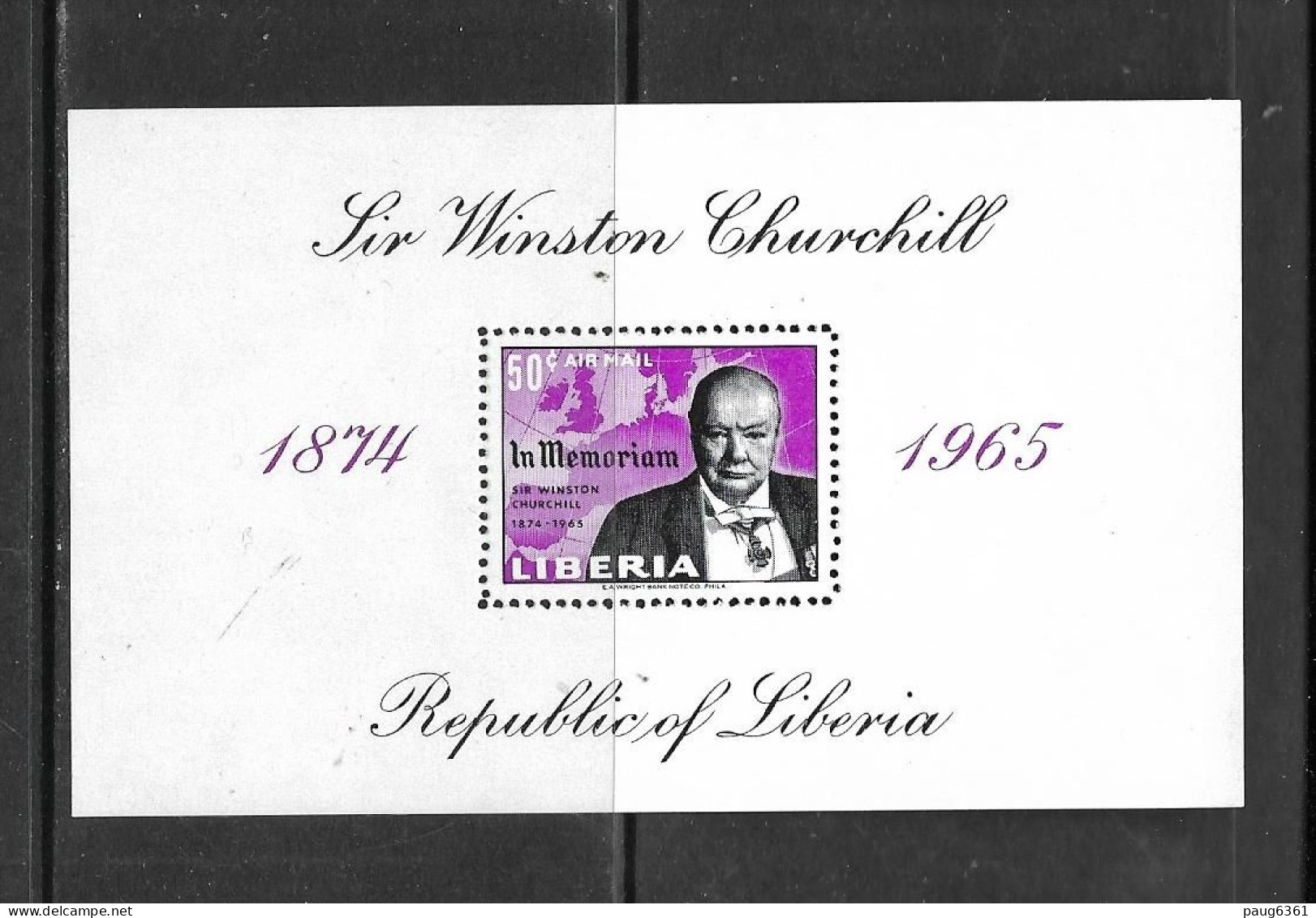 LIBERIA  1965 BLOC CHURCHILL YVERT N°B36 NEUF MNH** - Sir Winston Churchill