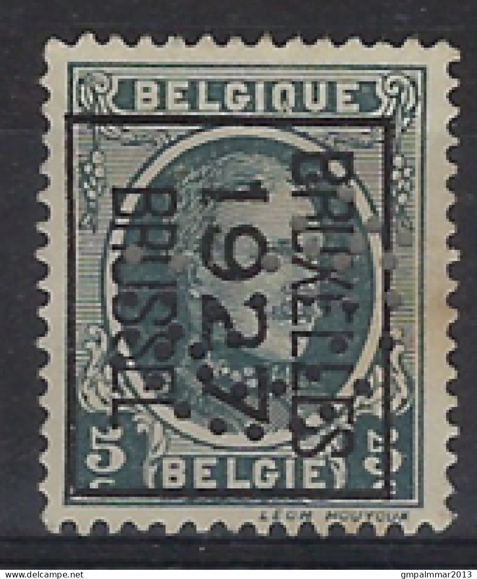 PERFIN / PERFO " EMBLEEM TYPE D16 " HOUYOUX Nr. 193 TYPO Nr. 156 B  BRUXELLES 1927 BRUSSEL ; Zie 2 Scans ! LOT 206 - Tipo 1922-31 (Houyoux)