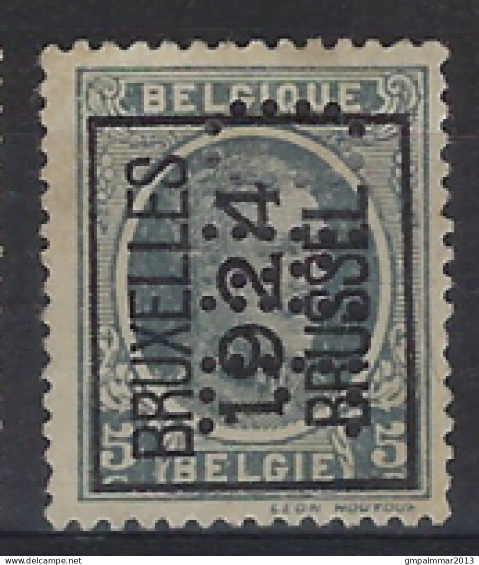 PERFIN / PERFO " ONE " HOUYOUX Nr. 193 TYPO Nr. 104 A  BRUXELLES 1924 BRUSSEL ; Staat Zie 2 Scans ! LOT 206 - Typo Precancels 1922-31 (Houyoux)