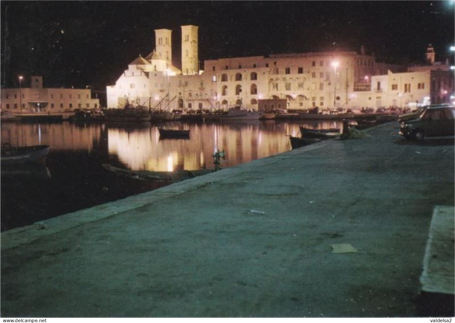 MOLFETTA DI NOTTE - BARI -  PORTO - DUOMO VECCHIO VISTO DAL MARE - Molfetta