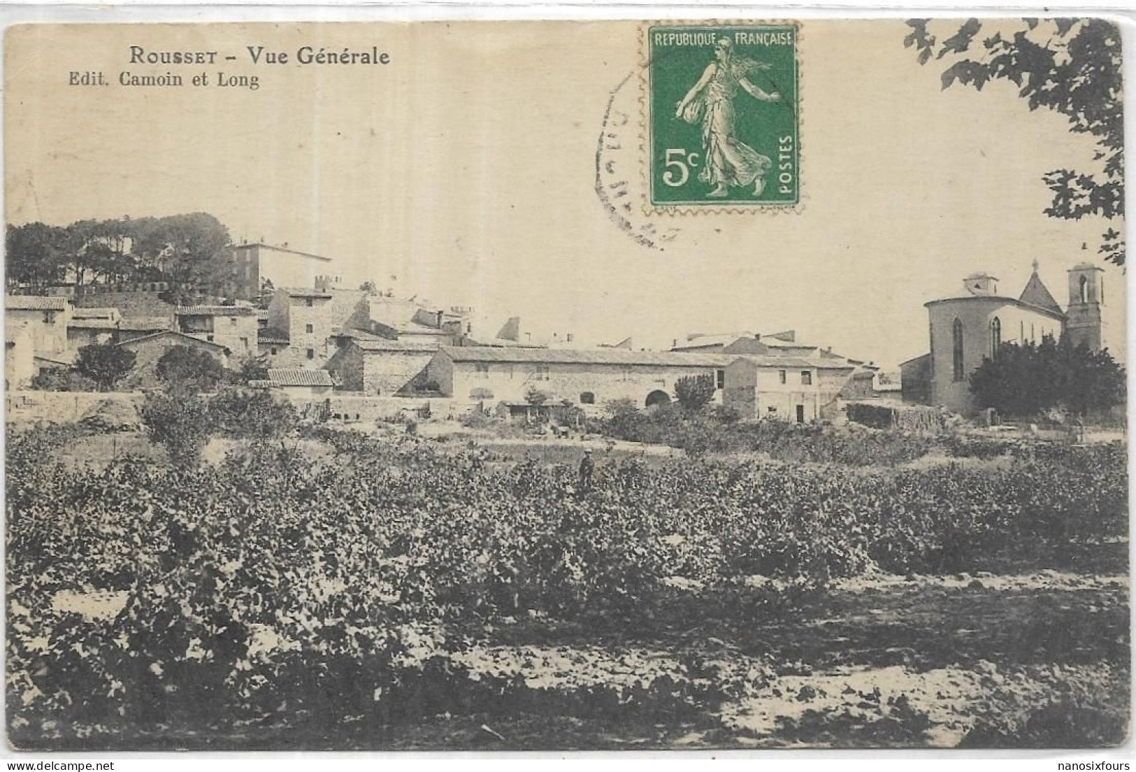 D 13. ROUSSET. VUE GENERALE. CARTE ECRITE - Rousset