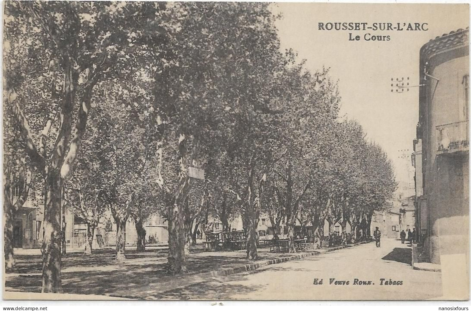 D 13. ROUSSET SUR L ARC. LE COURS. CARTE ECRITE - Rousset