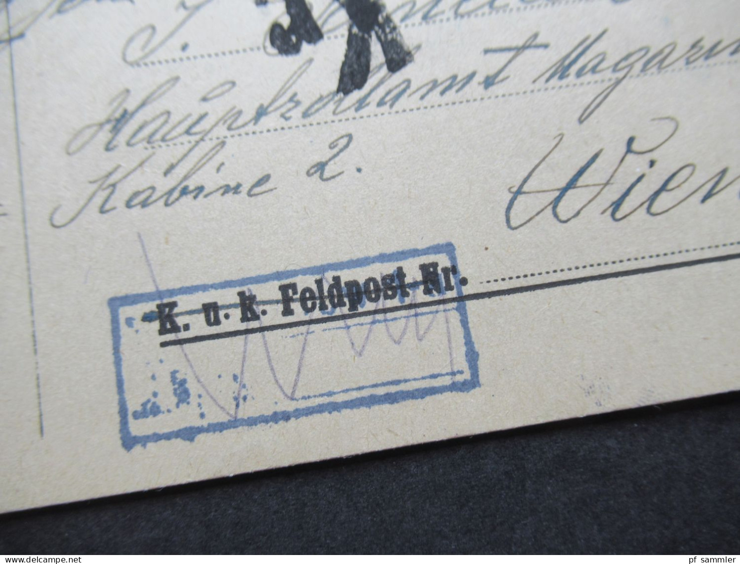 Österreich / Polen Ehem. Österr. Verwaltungsgebiet 1920 R-Zettel Als Stempel Tarnow 1 Und Zensurstempel Czr.Kr. KuK Feld - Enteros Postales