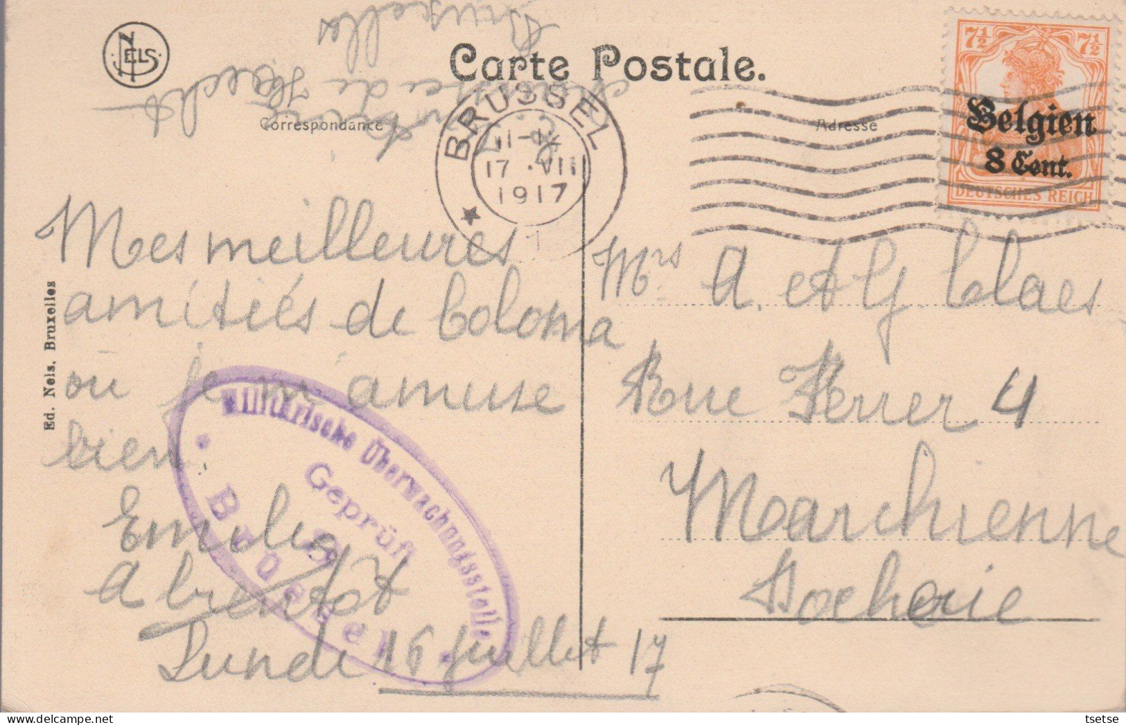 Coloma-Malines - Pensionnat Des Dames De Marie - Musée -  Feldpost 1917 ( Verso Zien ) - Mechelen