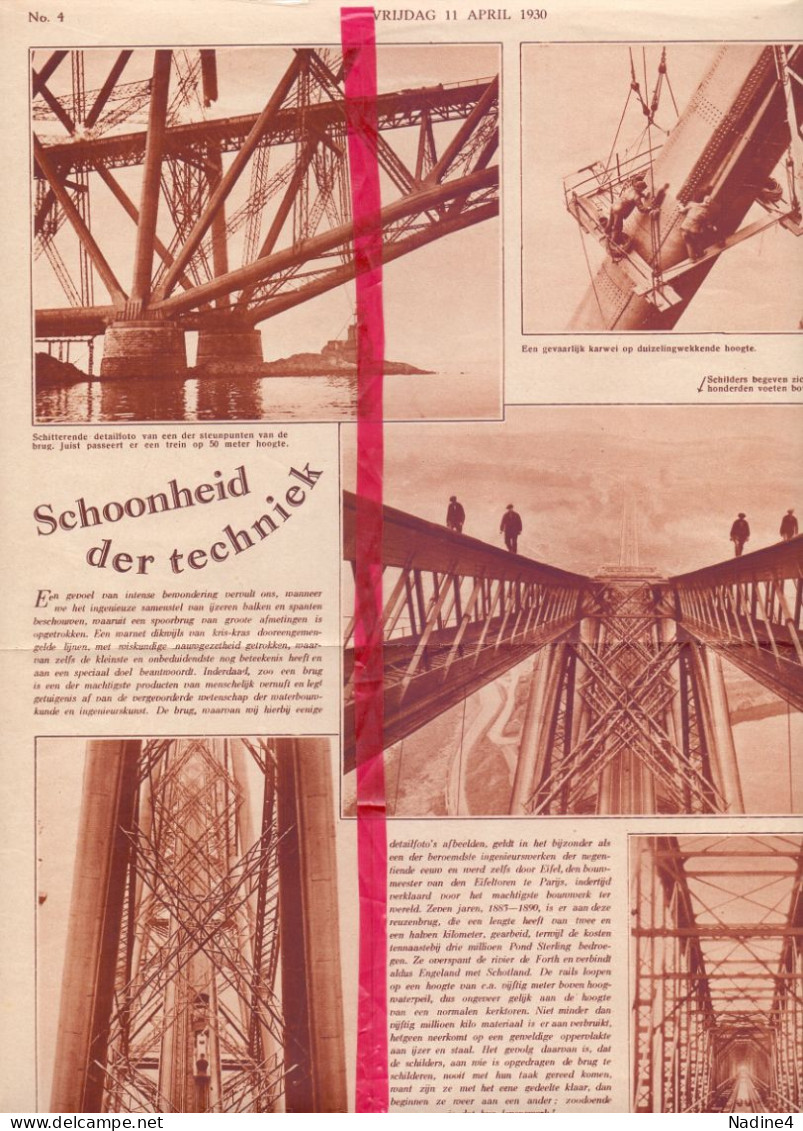 Onderhoud Brug England X Scotland - Orig. Knipsel Coupure Tijdschrift Magazine - 1930 - Unclassified