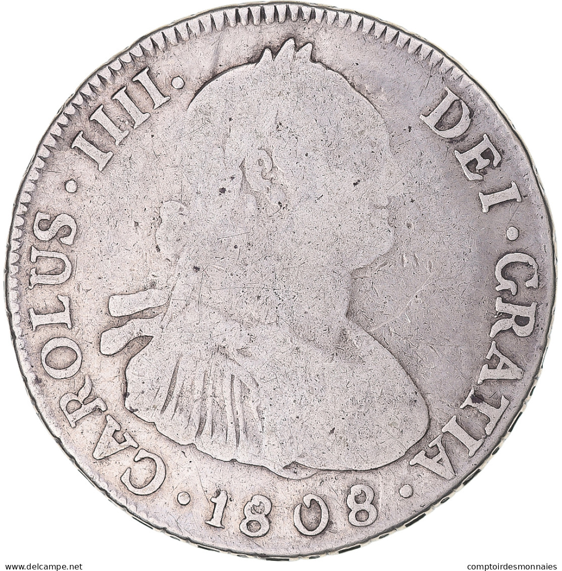 Monnaie, Bolivie, Charles IV, 4 Réales, 1808, Potosi, TB, Argent, KM:431.1 - Bolivie