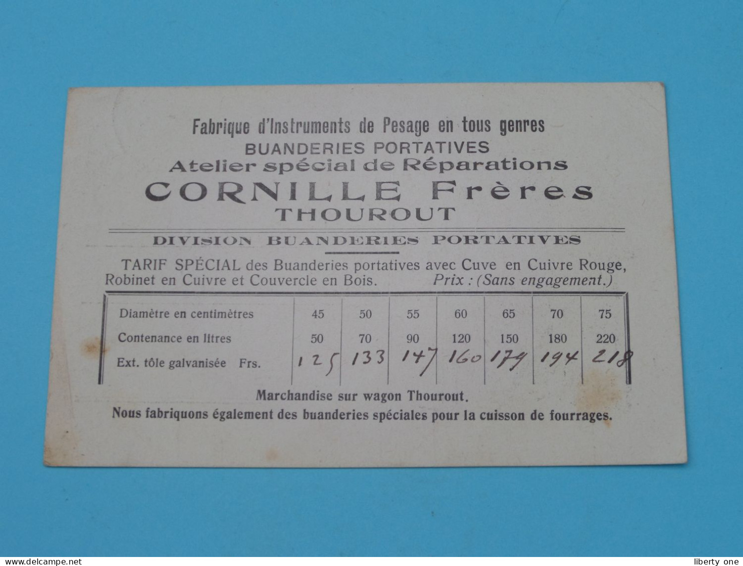 CORNILLE Frères -THOUROUT > ( See / Voir SCANS ) Carte Publi - Anno 192? > Aerschot ! - Torhout